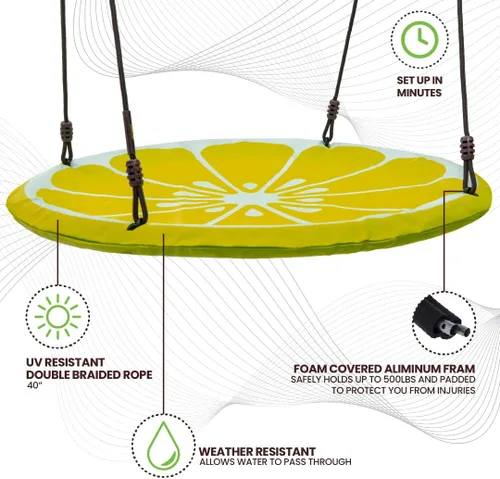 Miniatura 5 de Swurfer Saucer Tree Swing for Kids - Swing Sets for Backyard, Kids Outdoor Play Equipment, 500lbs Weight Capacity, Durable, Heavy Duty Metal Frame