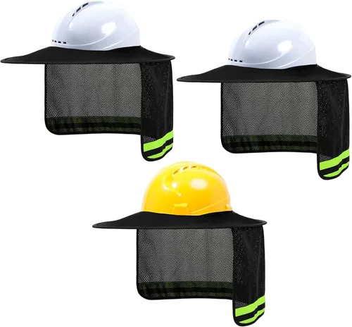 Miniatura 16 de TCCFCCT Parasol para sombrero duro, escudo de cuello de ala completa, 2 paquetes, casco duro no incluido