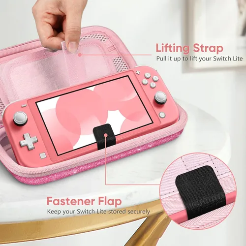 Miniatura 6 de FINTIE Carrying Case for Nintendo Switch Lite 2019, [Shockproof] Hard Shell Protective Cover Travel Bag with Game Card & Micro SD Card Slots for