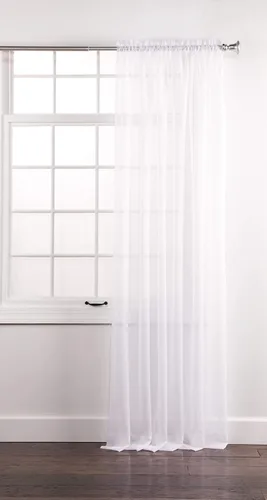 Miniatura 56 de Stylemaster Elegance Cenefa recta de gasa transparente, 60 x 14 pulgadas, color dorado