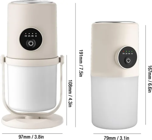 Miniatura 7 de Mini humidificador portátil, humidificadores de niebla fría de 10.1 fl oz con soporte, humidificador de escritorio USB silencioso con 2 modos