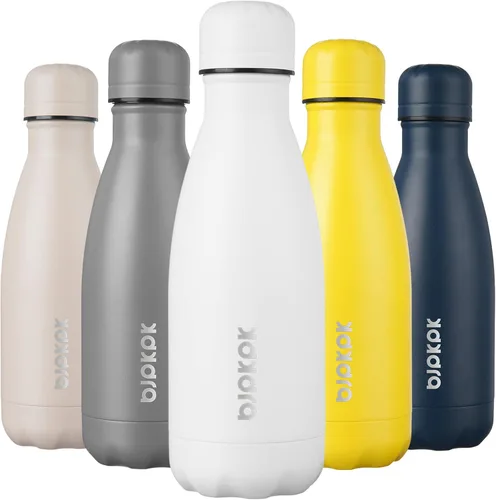 Miniatura 8 de BJPKPK Botellas de agua de acero inoxidable con aislamiento de 17 onzas, mantiene el frío y el calor, brillante oro rosa Oro rosa brillante