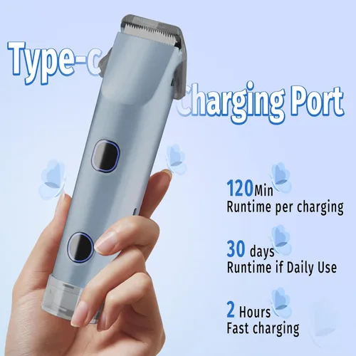 Miniatura 3 de 2-in-1 Bikini Trimmer for Women, Bikini Shaver with Dual Heads, Body and Facial Hair Removal, Cordless Rechargeable Electric Razors for Face Chin