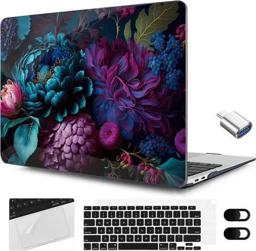 Miniatura 14 de MEEgoodo para MacBook Air de 13.3 pulgadas, funda 2021 2020 2019 2018 A2337 M1 A2179 A1932, carcasa transparente para MacBook Air M1, carcasa dura