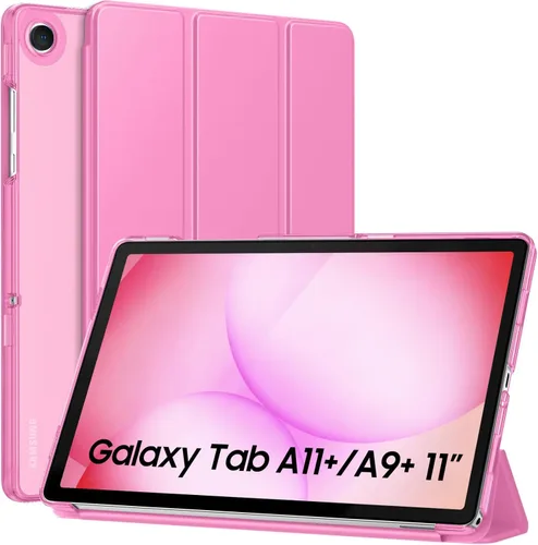 Miniatura 49 de MoKo Funda para Galaxy Tab A9+/A9 Plus de 11 pulgadas 2023, Funda Protectora Inteligente Delgada con Soporte y Carcasa Trasera Translúcida de PC