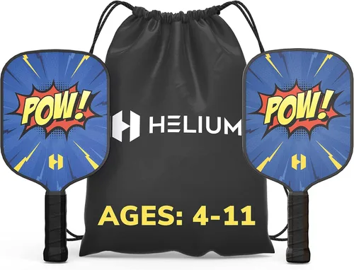 Miniatura 9 de Helium Paleta de pickleball para niños, paleta de tamaño infantil para niños de 12 años en adelante, núcleo de panal ligero, cara de golpe