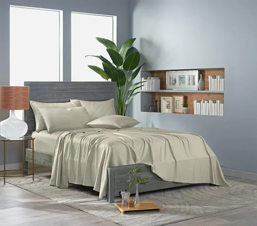 Miniatura 3 de Pure Bamboo Sábanas California King, Juego de Sábanas de Cama de Viscosa 100% Orgánica Genuina Derivada de Bambú, Suave y Refrescante, Doble Abedul