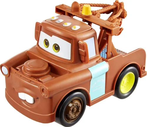 Miniatura 4 de Disney Cars Toys Track Talkers Mater, 5.5 pulgadas, auténtico camión de remolque del personaje favorito de la película con efectos de sonido, regalo