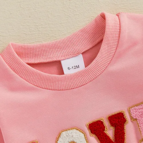 Miniatura 22 de Gueuusu Conjunto de ropa de manga larga para bebé niña con texto en inglés "My 1st Christmas", sudadera de manga larga con pantalones acanalados
