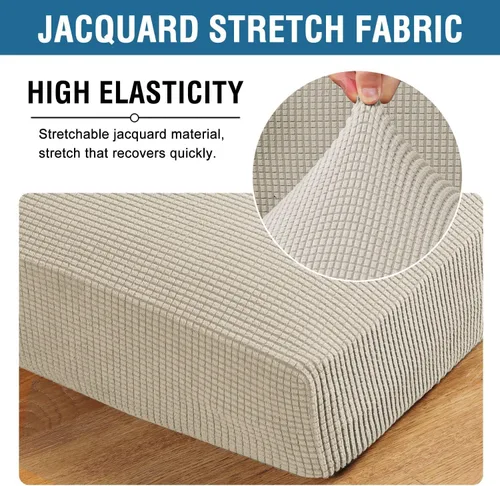 Miniatura 4 de H.VERSAILTEX - Funda súper elástica individual para chaise, cubiertas de sofá seccional para sofá en forma de L, tanto para la izquierda como
