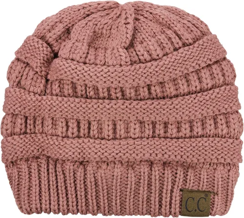 Miniatura 615 de C.C Trendy Warm Chunky Soft Stretch Cable Knit Beanie