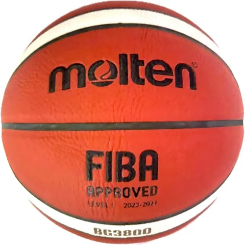 Molten Balón de baloncesto oficial Olympic FIBA para interiores y exteriores, talla 7, piel sintética