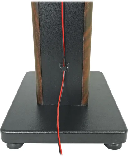 Miniatura 8 de Rockville Par de soportes para altavoces de estantería RHT28D de 28 pulgadas, grano de madera oscura, capacidad de 60 libras, diseño rellenable