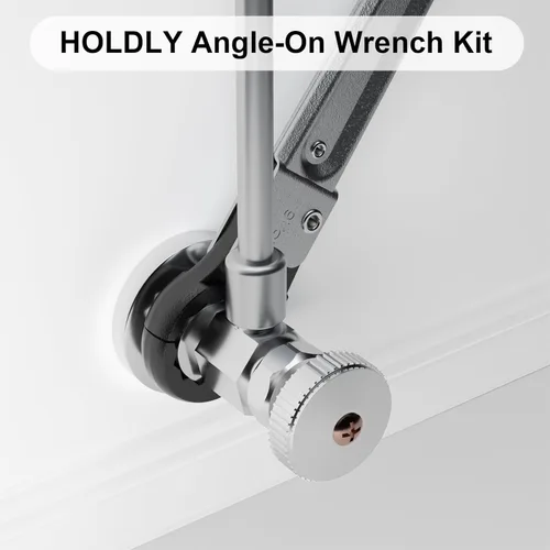 Miniatura 4 de Holdly Herramientas de fontanería Kit de llave de parada angular, llave ajustable, herramientas profesionales de fontanero para instalar nuevas Kit