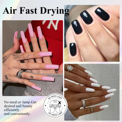 Miniatura 3 de Major Dijit Juego de esmalte de uñas de 12 colores de secado rápido primavera-verano, esmalte de uñas popular de color caramelo dulce, kit de arte