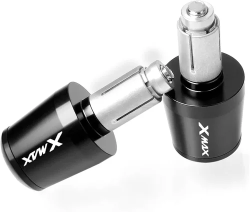 Y&AMAHA X-MAX Xmax X MAX 125 250 300 400 CNC Alumiunm Plugs Manillar Moto Manillar Moto Manillar Agarres Tapa Extremos 7/8'' 0.866 in (Color : Negro)