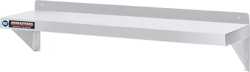 DuraSteel Estante de Acero Inoxidable - 48 Pulgadas de Ancho x 14 de Profundidad Estante de Pared de Metal Comercial NSF Montado Organizador de