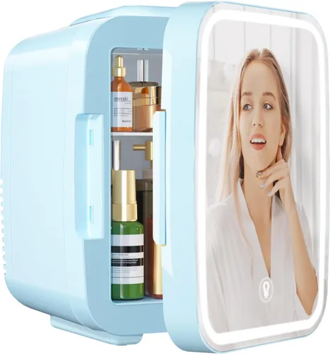 Miniatura 15 de YASHE Mini nevera, refrigerador pequeño de 4 litros/6 latas para el cuidado de la piel, 110 V CA/12 V CC, enfriador termoeléctrico y calentador