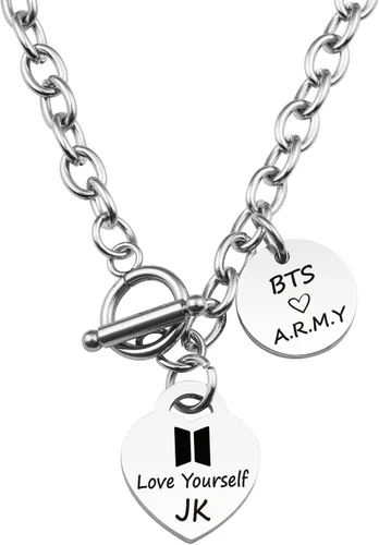 ARETIS Kpop Bangtan - Collar para niños Be the best J-HOPE JIMIN JIN JK RM SUGA V Collar Bangtan Boys Lover Jewelry Gift for Bangtan Boys Fans