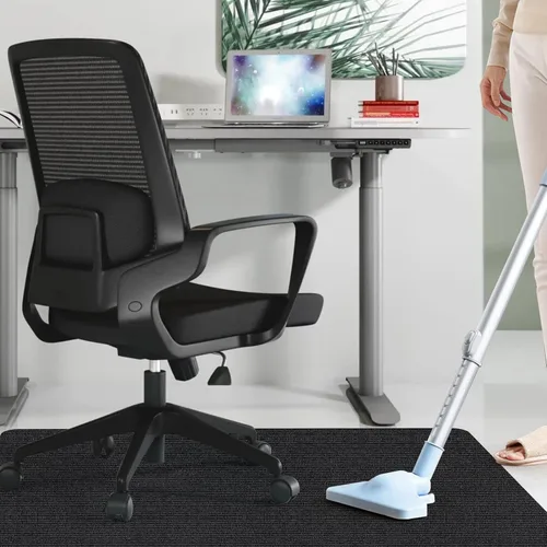Miniatura 6 de Sycoodeal Tapete para silla de oficina para suelo de madera dura, tapete para silla gaming de computadora de oficina para suelo de azulejos, negro