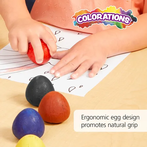 Miniatura 5 de Colorations Huevos de crayón gordito - Juego de 8 (artículo # CHUBEGG)