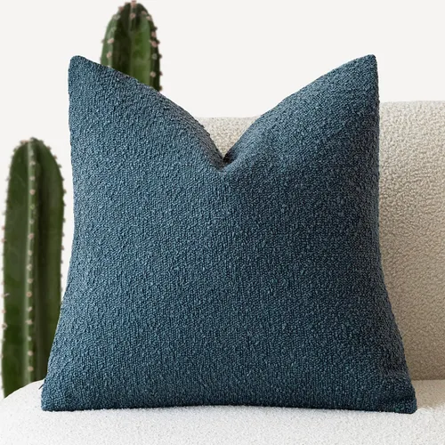 Miniatura 18 de Foindtower Fundas de almohada decorativas con textura de boucle, fundas de almohada sólidas, neutrales, suaves y acogedoras para silla, sofá