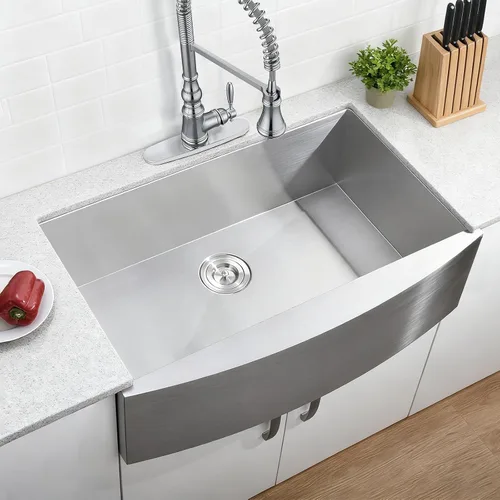 Miniatura 17 de SHACO Fregadero de cocina de 28 pulgadas, fregadero de montaje superior de acero inoxidable T304 de 16 calibre hecho a mano comercial, fregadero