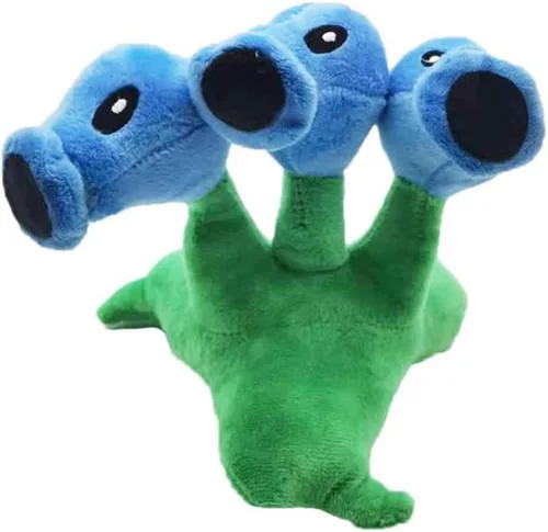 JHESAO 7 "Pea Plants and Zombies Peashooter Plush Toys Threepeater PVZ Plush 1 2 Stuffed Soft Doll Three Heads Ice Pea Toy New