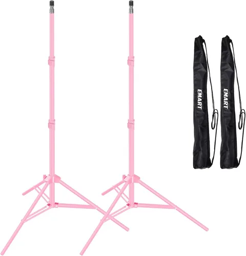 Miniatura 10 de EMART Soporte de luz de 7 pies para fotografía, soporte de trípode portátil para fotos y video, paquete de 2 soportes de iluminación con funda