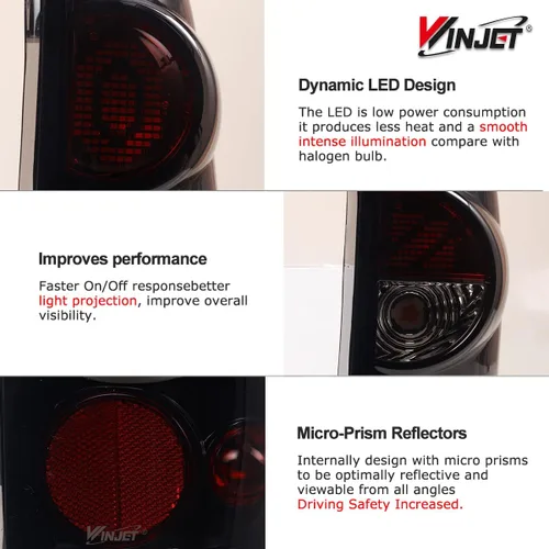 Miniatura 7 de Winjet Luces traseras LED aptas para Chevrolet Silverado 1999-2006 y 1999-2003 GMC Sierra montaje de luz trasera con luz LED intermitente/luz