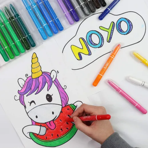 Miniatura 6 de DOODLE HOG Crayones lavables de 36 colores, para niños y niños pequeños, acuarela, no tóxico, 3 en 1, para niños de 4 a 8 años