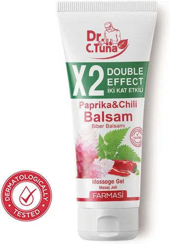 Miniatura 5 de FARMASi Dr. C. Tuna Paprika & Chili Balsam 2X Gel de masaje de doble efecto, gel corporal de hierbas de calentamiento intenso para después