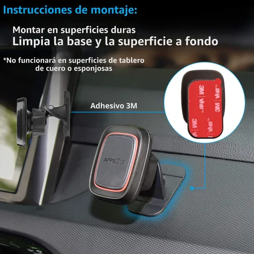 Miniatura 6 de APPS2Car 3M VHB - Cinta adhesiva de repuesto, 4 almohadillas de montaje de doble cara para montaje magnético de teléfono de automóvil, cintas