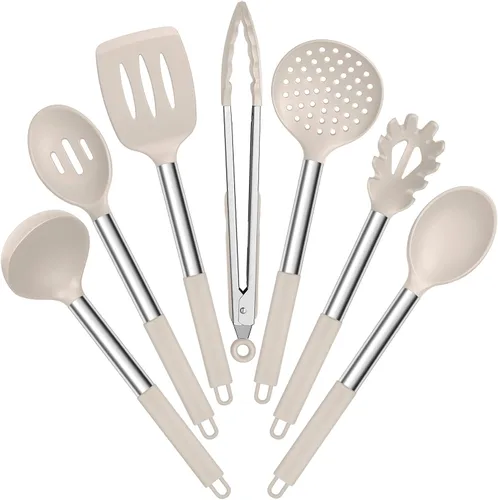Miniatura 16 de E-far - Juego de utensilios de cocina de silicona, juego de 30 utensilios de cocina con soporte, espátulas de cocina resistentes al calor, cucharón