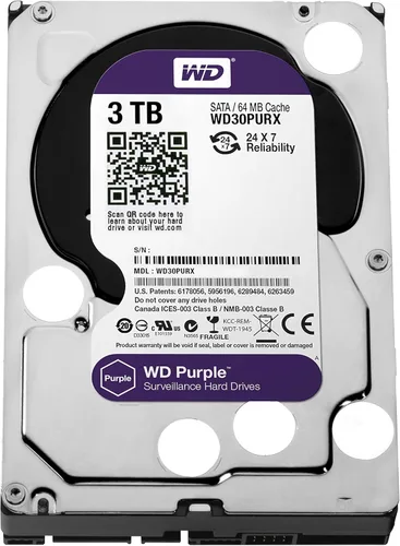 Miniatura 3 de Western Digital WD30PURX - Disco duro de vigilancia púrpura de 3 TB - Clase 5400 RPM SATA 6 Gb/s 64MB caché 3.5 pulgadas - WD30PURX [versión antigua]