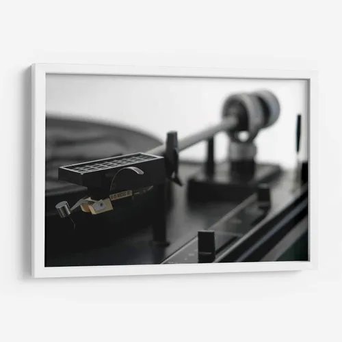 Miniatura 5 de Canvas Lab Turntable II by Renee W. Stramel 11 x 7 in Fine Art Framed Print, Frame Color: Black, With Mat Architecture, Black and White