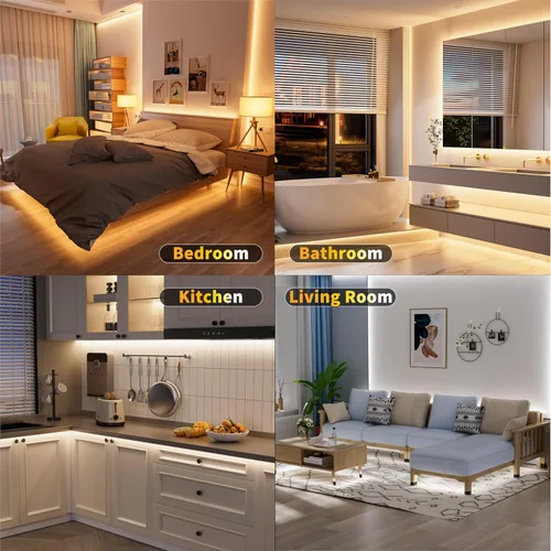 Miniatura 7 de MIWISE CCT COB - Tira de luz LED blanca sintonizable, 20 pies/20.0 ft, regulable 2700K-6500K CRI90+ 24V, kit de cinta LED, compatible