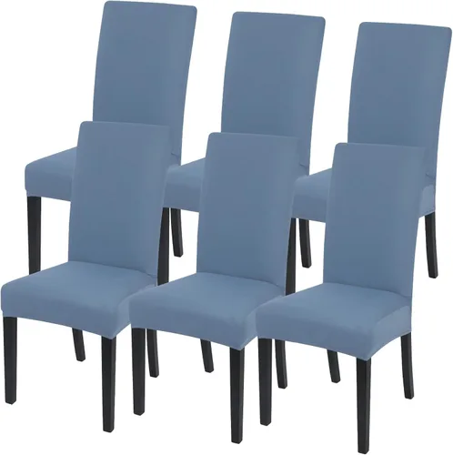 Miniatura 87 de SearchI Juego de 4 fundas para sillas de comedor, elásticas con estampado floral, fundas deslizables para sillas Parsons de spandex, removibles