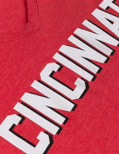 Miniatura 5 de Cincinnati Camiseta clásica retro negra, roja, azul, gris, Ohio City Pride Newport Fan para mujer con cuello en V, Azul