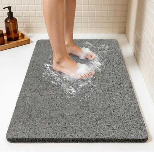 Miniatura 37 de Joyhalo Tapete de ducha antideslizante, de secado rápido, para ducha, bañera, baño, hogar, 24 x 24 pulgadas, color aguamarina