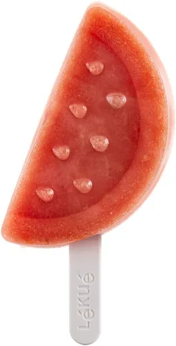 Miniatura 8 de Lékué - Juego de 4 moldes para paletas y helados tropicales + palos y tapas, forma divertida, paletas de hielo caseras para congelador, silicona