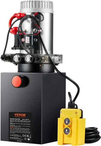 Miniatura 9 de VEVOR Unidad de Potencia Hidráulica de 8 Quart, Bomba de Remolque de Descarga de Doble Efecto, Tasa de Flujo de 0.91 GPM, Presión Máxima de Alivio