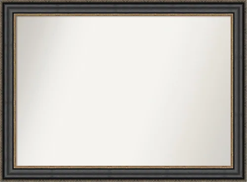 Miniatura 673 de Amanti Art Espejo personalizado, espejo de baño negro puente, espejo de pared o espejo de tocador de baño sobre el fregadero (26 x 26 pulgadas)