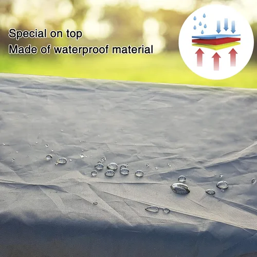 Miniatura 3 de Mosquitera para patio, pantalla de malla de poliéster con apertura de cremallera y techo impermeable, cortina de red rectangular
