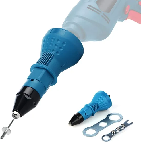 Miniatura 8 de Pistola de remache eléctrica, adaptador de taladro inalámbrico, herramienta de inserción, kit de adaptador de remachador, máquina de remache ciego