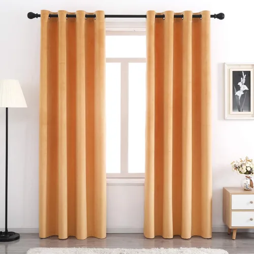 Miniatura 8 de SPXTEX Cortinas Opacas de Terciopelo Verde - 84 Pulgadas de Largo, Bloqueo de Luz, Parte Superior con Ojales, Aislamiento de Calor, Térmico