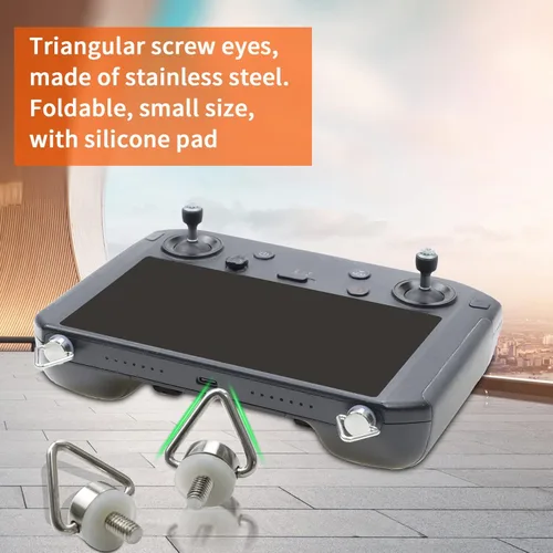 Miniatura 3 de Hanatora Correa de cuello con tornillos para DJI RC, RC Pro, controlador inteligente, Marrón