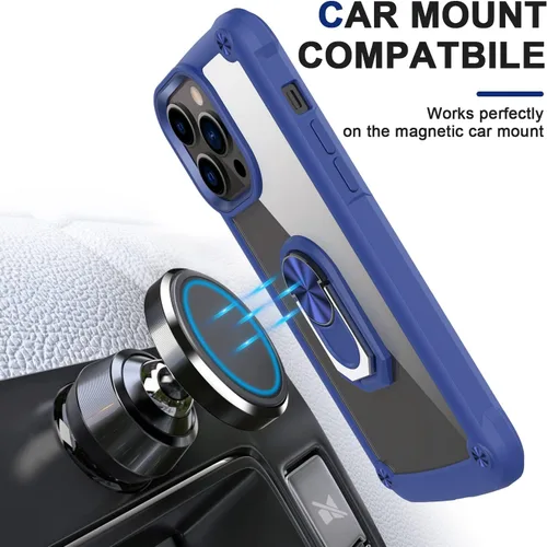 Miniatura 4 de Funda para iPhone 13 Pro con protector de pantalla, cristal transparente, antiamarillo, acrílico resistente, funda protectora de grado militar