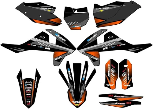 Miniatura 7 de Kit de base gráfica SXF Surge Black Senge 2016-2018 compatible con KTM