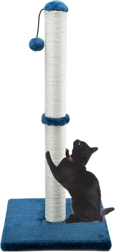 Miniatura 20 de Dimaka - Rascador de gato de 29 pulgadas de alto, con cuerda de sisal y cubierto con suave felpa suave Gris